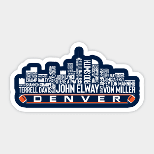 Denver Football Team All Time Legends, Denver City Skyline Sticker